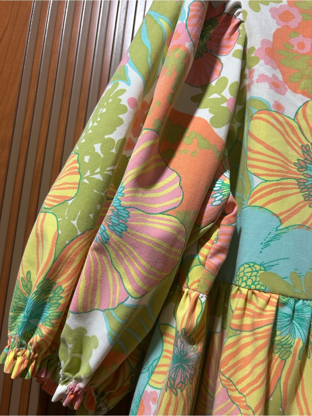 Redone up cycled vintage sheet dress - Picture 7 of 7